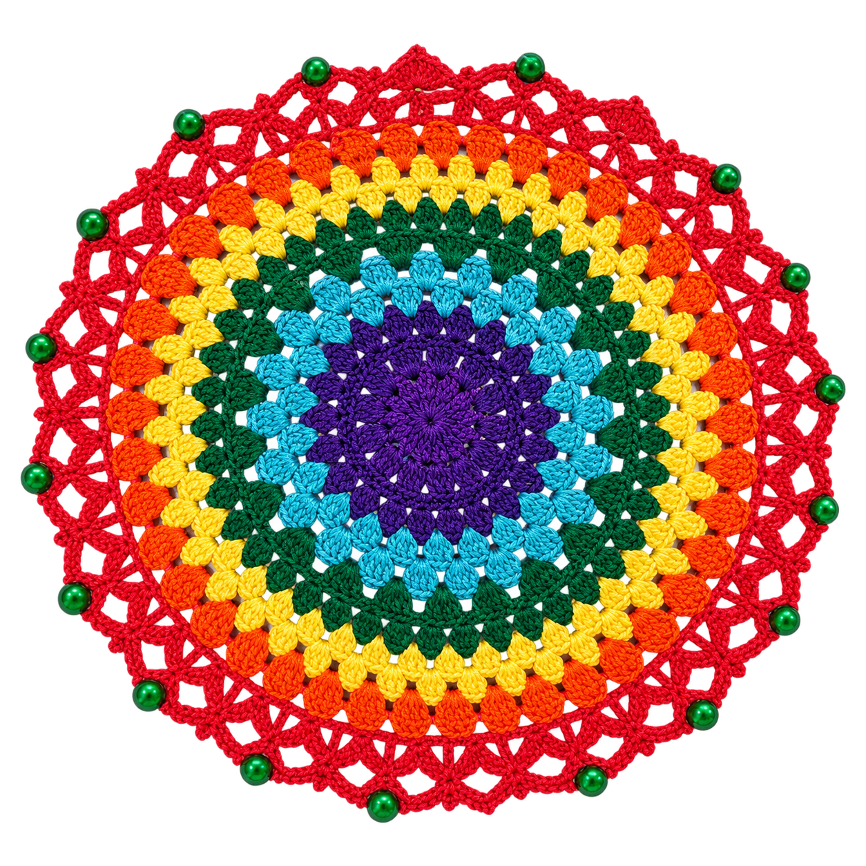 Handmade Colorful Crochet Glass/Plate Mat