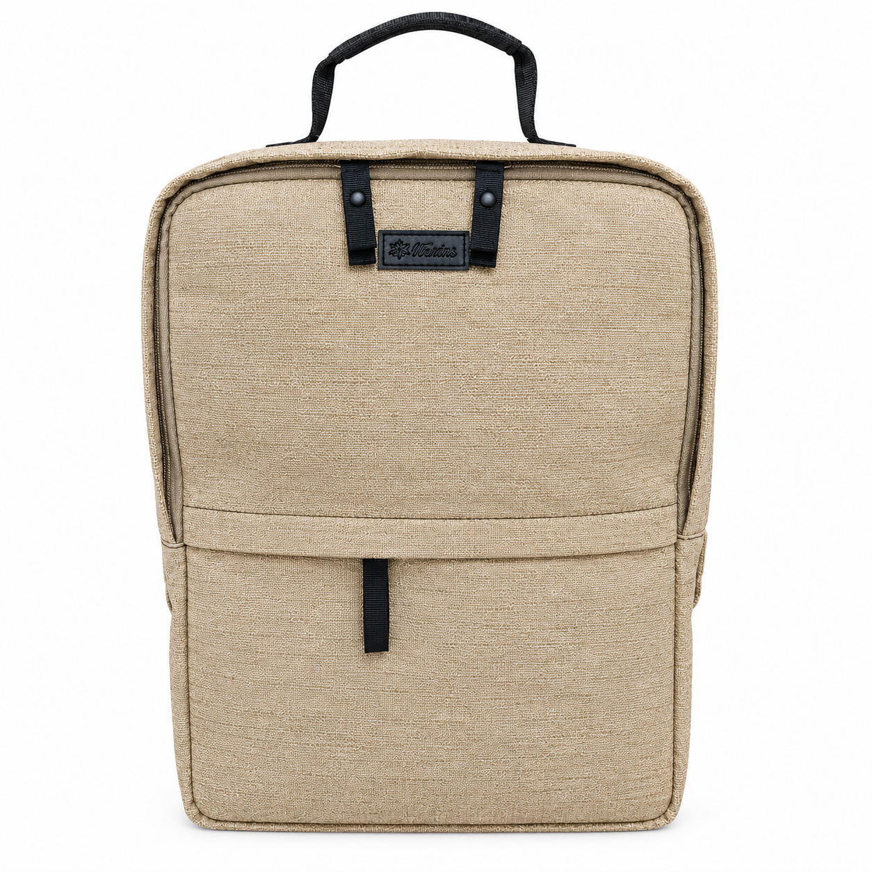 Eco-Friendly Jute Backpack with Leather Handle and Chain Key