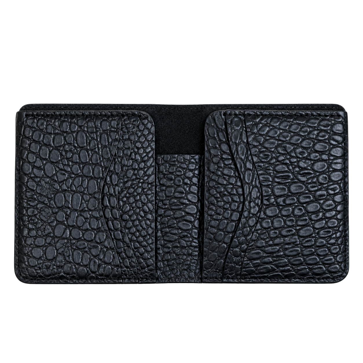 Men's Leather  Bi-Fold Wallet (BLACK)