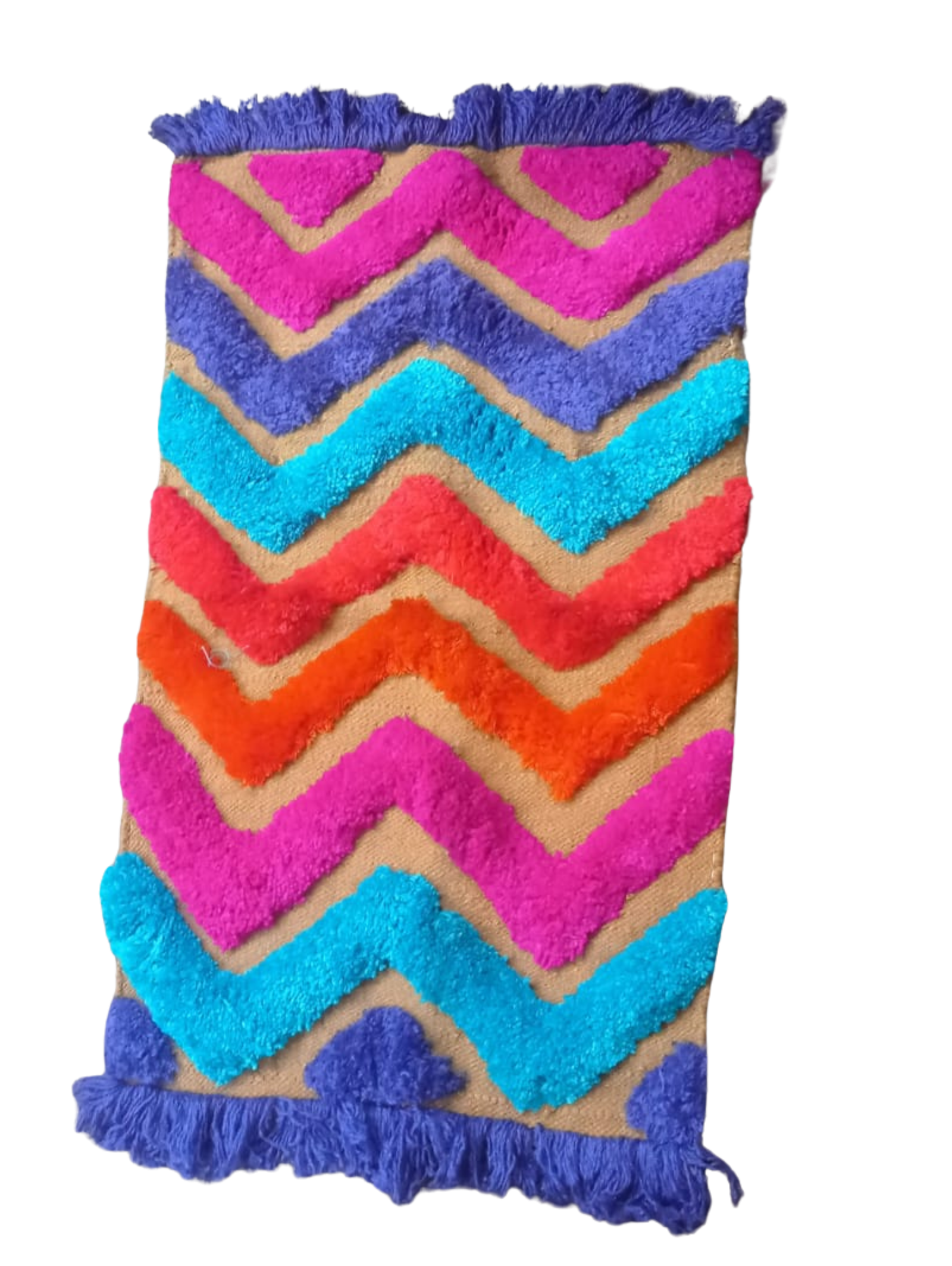 Colorful Chevron Patterned 3D Floor Rug